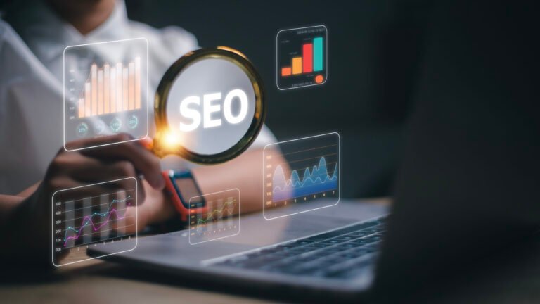 women-use-magnifying-glasses-computers-analysis-seo-search-engine-optimization-ranking-traffic-websites-internet-business-technology-promoting-traffic-website-scaled